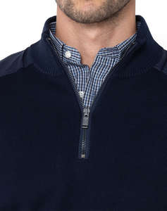 THE BOSTONIANS KNITTING HALF-ZIP REGULAR FIT