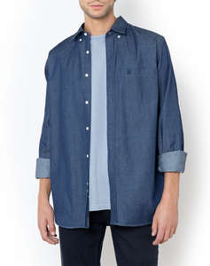 THE BOSTONIANS РИЗА DENIM REGULAR FIT Plain DENIM Button-down Regular Fit