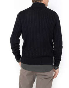THE BOSTONIANS KNITTING HALF-ZIP REGULAR FIT