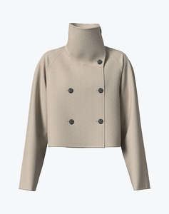 CALVIN KLEIN Cropped wool trench