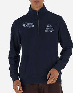 LA MARTINA БЛУЗА SWEATSHIRT MMMAN HALF ZIP SWEATSHIRT HEAVY