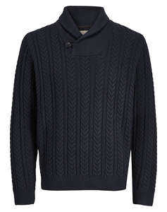 JACK&JONES JPRBLUSEAN KNIT CABLE SHAWL NECK