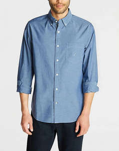 NAUTICA РИЗА MM SUST.L/S TENCEL ANCHOR SOLID