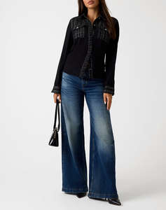 GUESS SANDRA MIX TWEED SHIRT ДАМСКА РИЗА