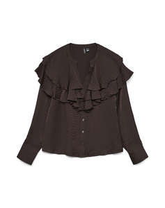 VERO MODA VMLIZZI LS FLOUNCE TOP WVN GA
