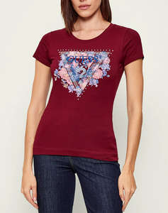 GUESS SS CN PEONY TRIANGLE TEE ДАМСКА БЛУЗА