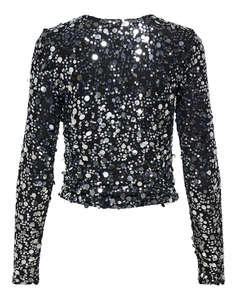 ONLY ONLCATINA LS SEQUINS TOP WVN