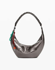 DESIGUAL BAG_HALF LOGO ZANTE DARK SILVER WOMENS BAG