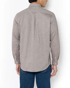 THE BOSTONIANS РИЗА REGULAR FIT Plain FLANNEL Button-down Regular Fit