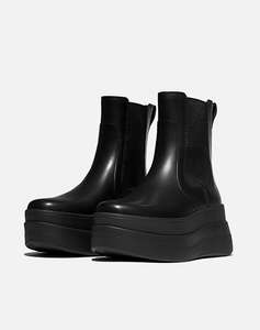 FIT FLOP F-MODE STACK CHELSEA BOOT - LEATHER