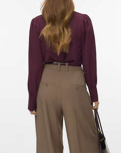 VERO MODA VMESME LS V-NECK TOP WVN GA