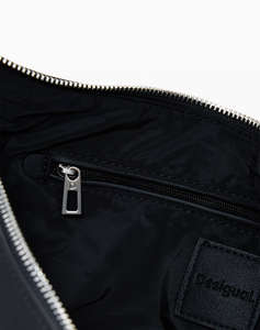 DESIGUAL BAG_HALF LOGO ZANTE BLACK WOMENS BAG