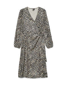 VERO MODA VMVINA SONYA LS CALF WRAP DRESS WVN GA
