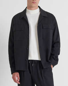 ANTONY MORATO MMSL00776FA600260 MIN OF 6 SHIRT REGULAR FIT IN STRETCH VISCOSE BLEND FABRIC TWILL CONSTRUCTION WITH LOGOED METAL BADGE МЪЖКА ТЕНИСКА