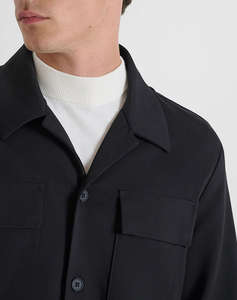 ANTONY MORATO MMSL00776FA600260 MIN OF 6 SHIRT REGULAR FIT IN STRETCH VISCOSE BLEND FABRIC TWILL CONSTRUCTION WITH LOGOED METAL BADGE МЪЖКА ТЕНИСКА