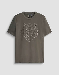 ANTONY MORATO MMKS02566FA100240 MIN OF 6 T-SHIRT REGULAR FIT IN JERSEY COTTON FABRIC WITH RUBBER REFLECTIVE TIGER PRINT МЪЖКА ТЕНИСКА