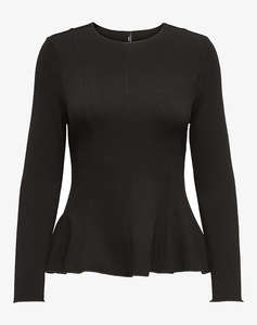 ONLY ONLKENYA L/S PEPLUM TOP JRS NOOS