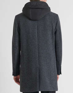 ANTONY MORATO MMCO00902FA550121 MIN OF 4 COAT REGULAR FIT IN WOOL VISCOSE BLEND FABRIC WITH DETACHABLE PART IN TECHNO FABRIC WITH ECOPADDING МЪЖКО ПАЛТО