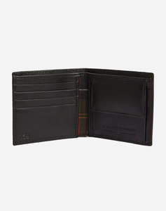BARBOUR LOGO LEATHER BILLFOLD WALLET