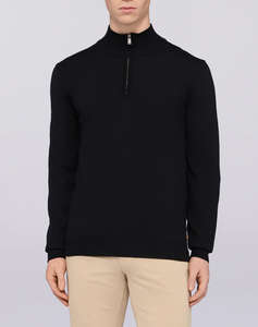 TRUSSARDI KNITWEAR -PULLOVER IN PURA LANA CON ZIP