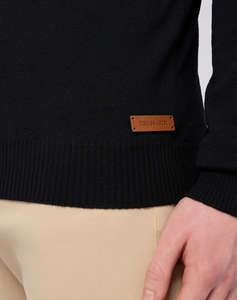 TRUSSARDI KNITWEAR -PULLOVER IN PURA LANA CON ZIP