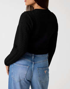 GUESS LS CN LOGO BUTTON REONA SWTR ПЛЕТЕНИ ДАМСКИ ДРЕХИ