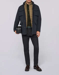 TRUSSARDI OUTERWEAR -FIELD JACKET IN TECH POLY