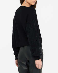 LIU JO BLACK_CF5M12_MAGLIA CHIUSA M/L ДАМСКА БЛУЗА