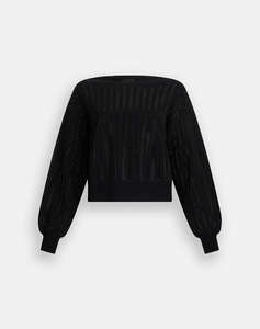 LIU JO BLACK_CF5M12_MAGLIA CHIUSA M/L ДАМСКА БЛУЗА