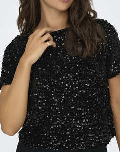 ONLY ONLANIKA SS SEQUINS BOAT TOP WVN