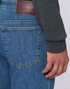 TRUSSARDI JEANS-5 TASCHE 370 CLOSE IN DENIM BABY BLUE STONE WASHED