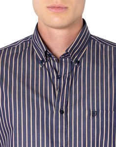 THE BOSTONIANS РИЗА ACORN TWILL REGULAR FIT Stripe TWILL Button-down Regular FIT