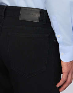 TRUSSARDI 5 POCKET 370 CLOSE - BLACK RINSE DENIM