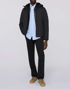 TRUSSARDI PADDED -GIACCA IMBOTTITA CON CAPPUCCIO IN NYLON CRINKLE