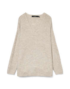 VERO MODA VMCREWLEFILE LS V-NECK BLOUSE NOOS