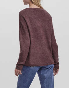 VERO MODA VMCREWLEFILE LS V-NECK BLOUSE NOOS