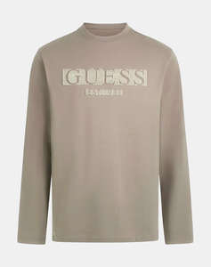 GUESS CN LS FLOCK LOGO TEE МЪЖКА ТЕНИСКА