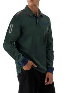 LAMARTINA BLOUSE ПОЛО MM MAN L/S POLO HEAVY JERSEY