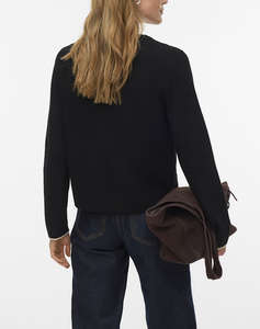 VERO MODA VMGOLD LS V-NECK CONTRAST CARDIGAN