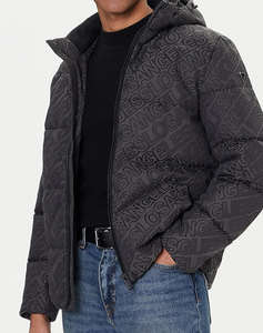 GUESS ALLOVER LOGO PUFFA MENS МЪЖКО ЯКЕ