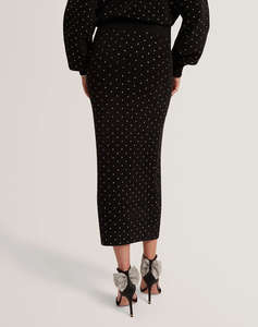 TED BAKER KEATA Fitted Hot Fix Midi Skirt