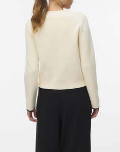 VERO MODA VMGOLD LS V-NECK CONTRAST CARDIGAN