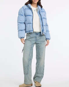 GUESS JEANS GJ DENIM PUFFER ДАМСКО ПАЛТО