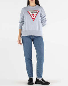 GUESS JEANS GJ LS CN BIG TRIANGLE SWTR ДАМСКА БЛУЗА