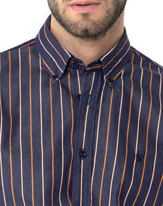 THE BOSTONIANS РИЗА ACORN TWILL REGULAR FIT Stripe TWILL Button-down Regular FIT
