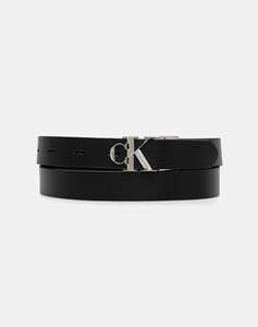CALVIN KLEIN FACTED CK BUCKLE 25MM RE ADJ M