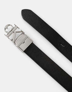 CALVIN KLEIN FACTED CK BUCKLE 25MM RE ADJ M