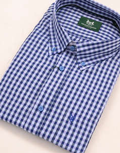 THE BOSTONIANS РИЗА MAVERICK TWILL REGULAR FIT MedCheck TWILL Button-down Regular FIT