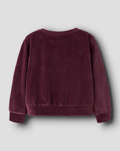 NAME IT NMFVELOA LS VELVET SHORT TOP