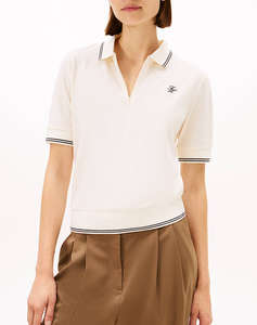 TOMMY HILFIGER TH SCRIPT LYOCELL ZIP SS POLO